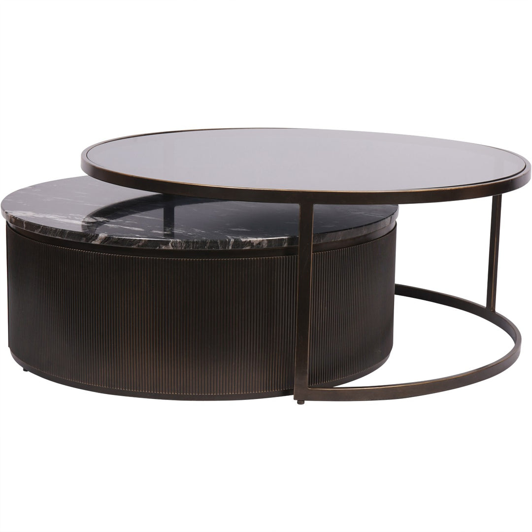 Libra Belvedere Black Set of 2 Nesting Coffee Tables
