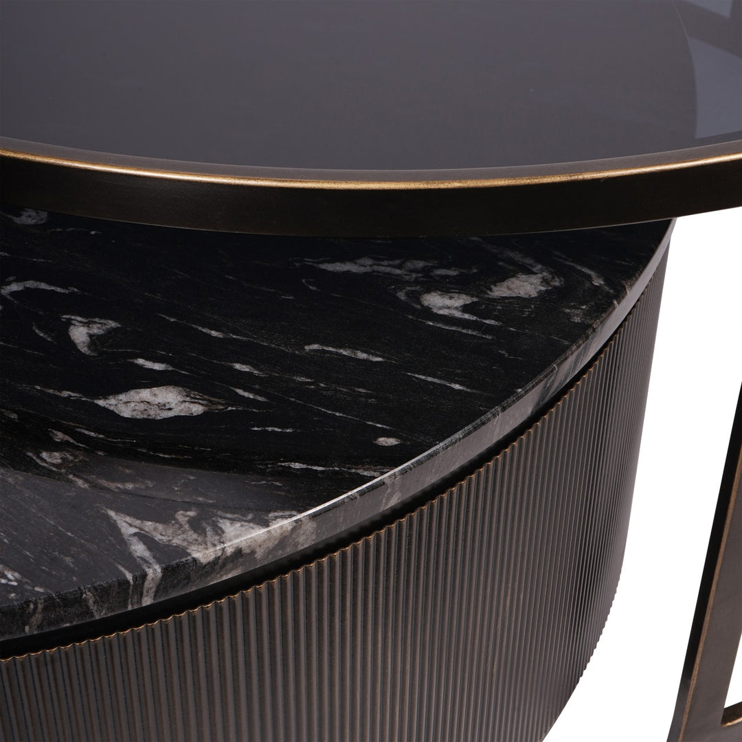 Libra Belvedere Black Set of 2 Nesting Coffee Tables