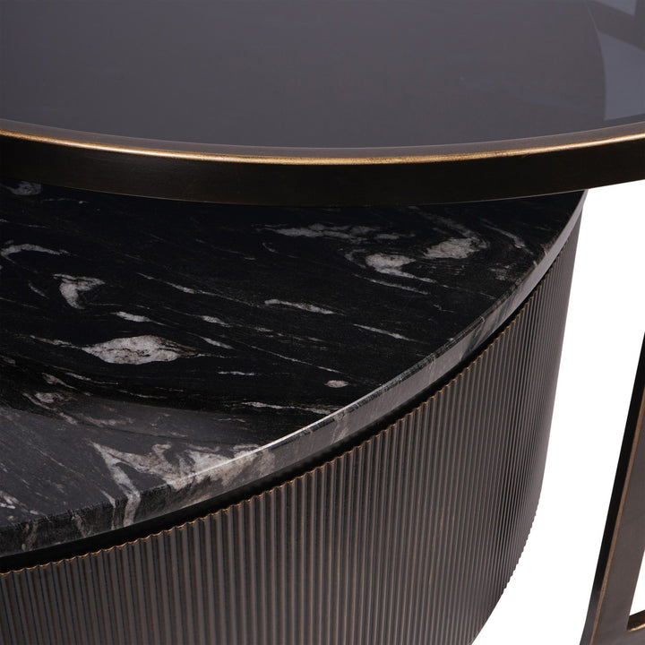 Libra Belvedere Black Set of 2 Nesting Coffee Tables