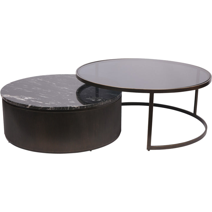 Libra Belvedere Black Set of 2 Nesting Coffee Tables