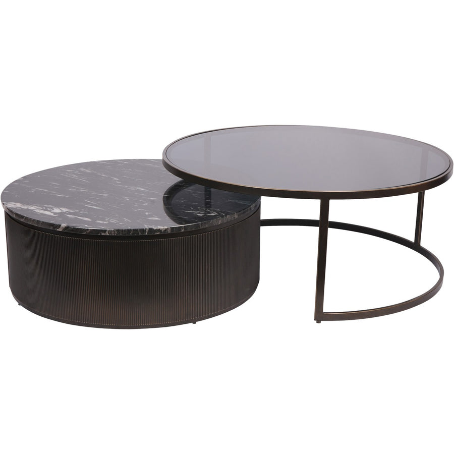 Libra Belvedere Black Set of 2 Nesting Coffee Tables