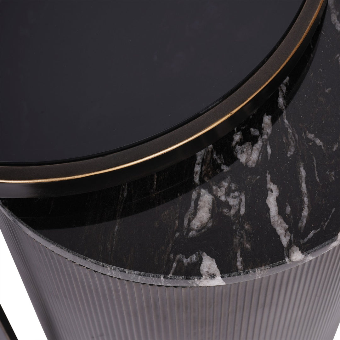 Libra Belvedere Black Set of 2 Nesting Side Tables