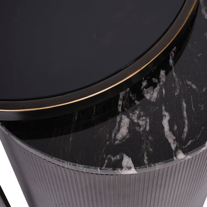Libra Belvedere Black Set of 2 Nesting Side Tables