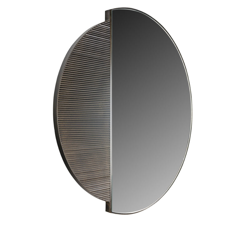 Libra Belvedere Black Wall Mirror 90cm