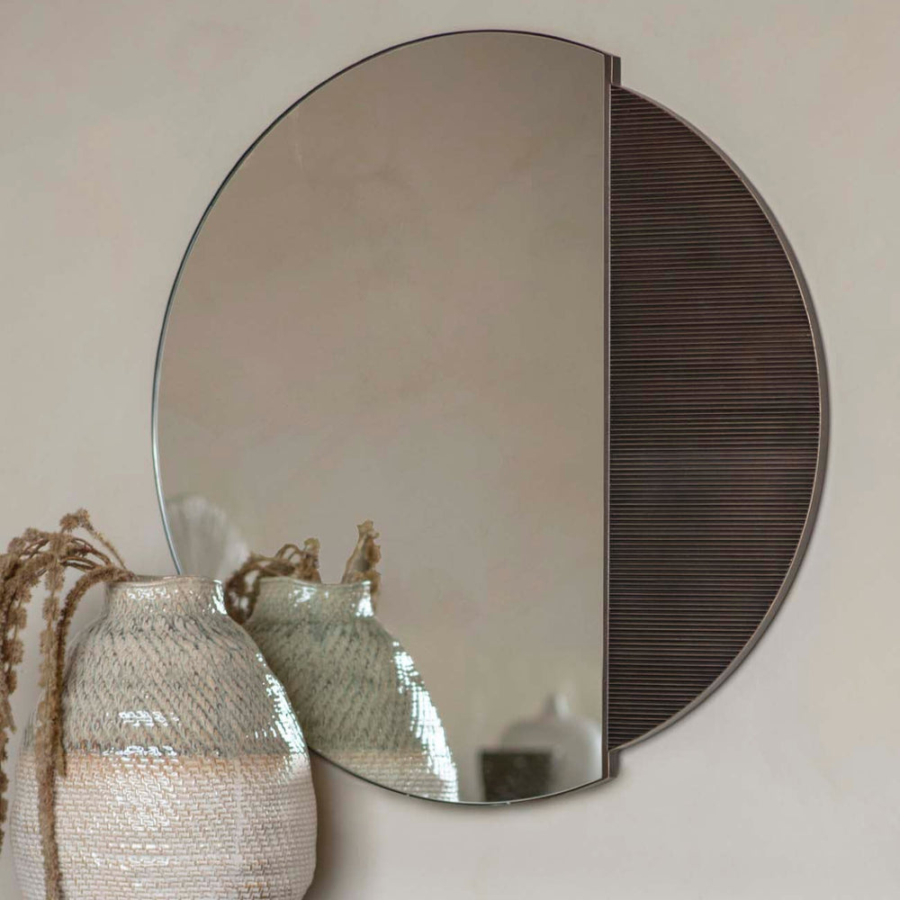 Libra Belvedere Black Wall Mirror 90cm