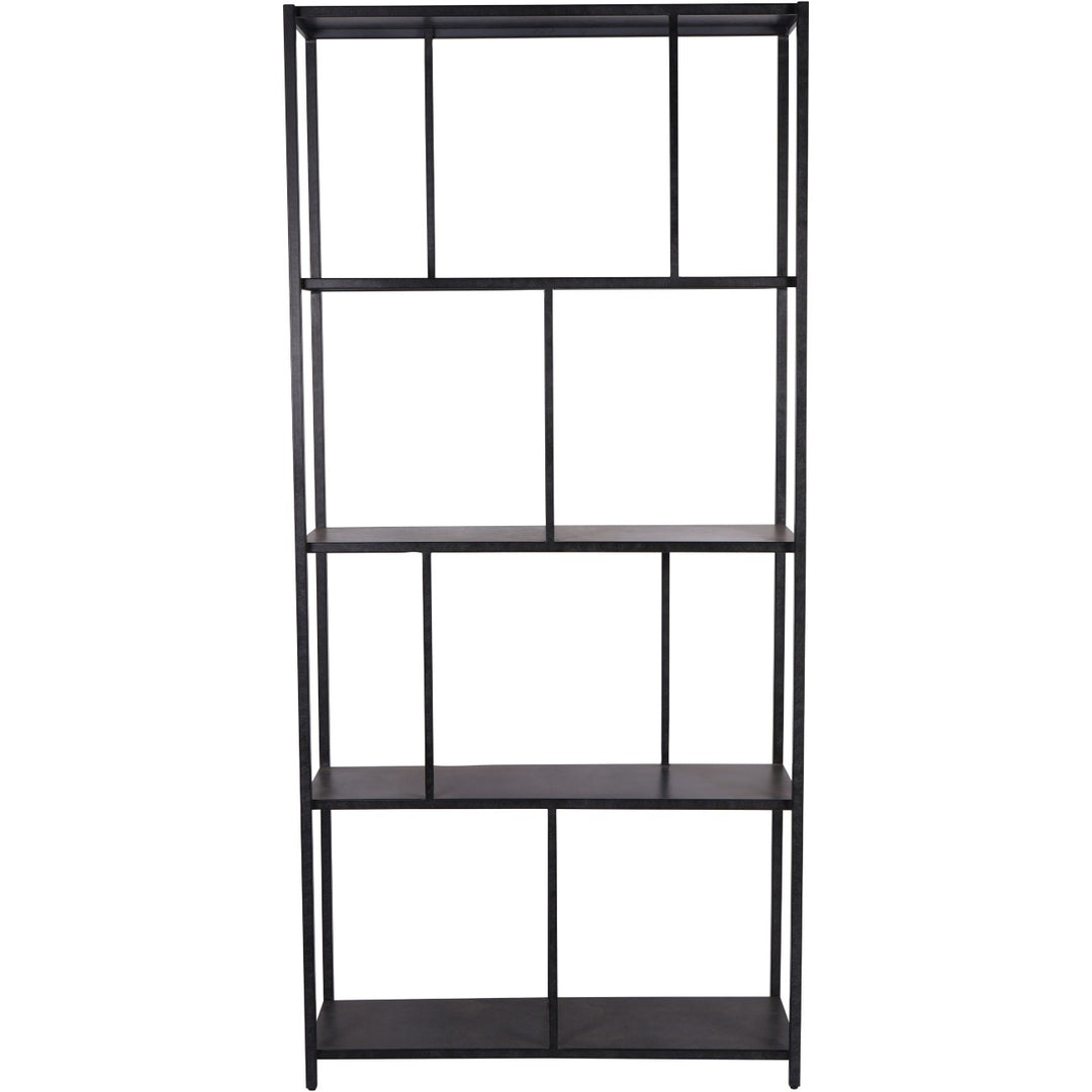 Libra Brooks Tall Metal Shelving Unit Mottled Black