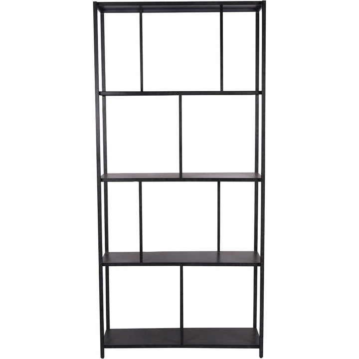 Libra Brooks Tall Metal Shelving Unit Mottled Black