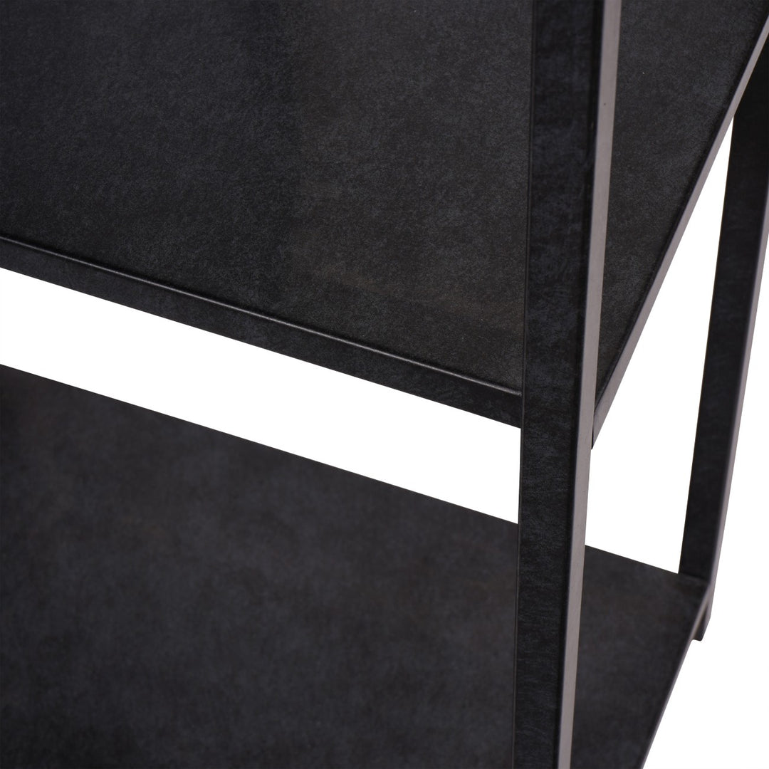 Libra Brooks Tall Metal Shelving Unit Mottled Black