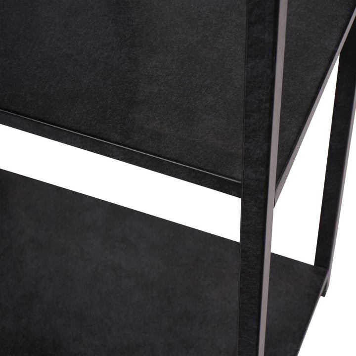 Libra Brooks Tall Metal Shelving Unit Mottled Black