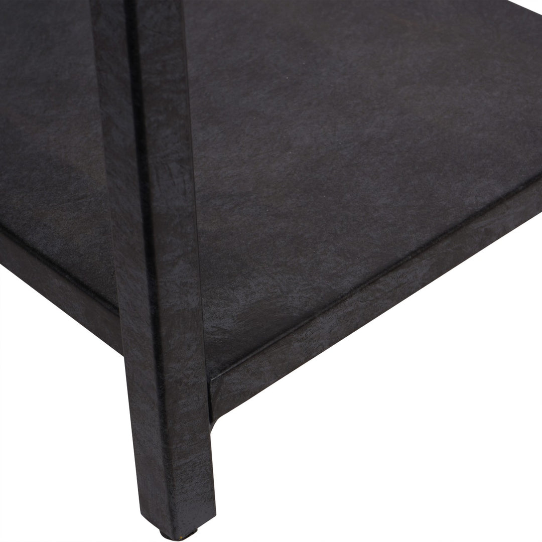 Libra Brooks Tall Metal Shelving Unit Mottled Black