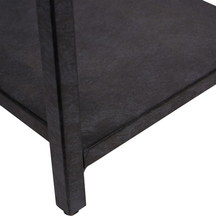 Libra Brooks Tall Metal Shelving Unit Mottled Black