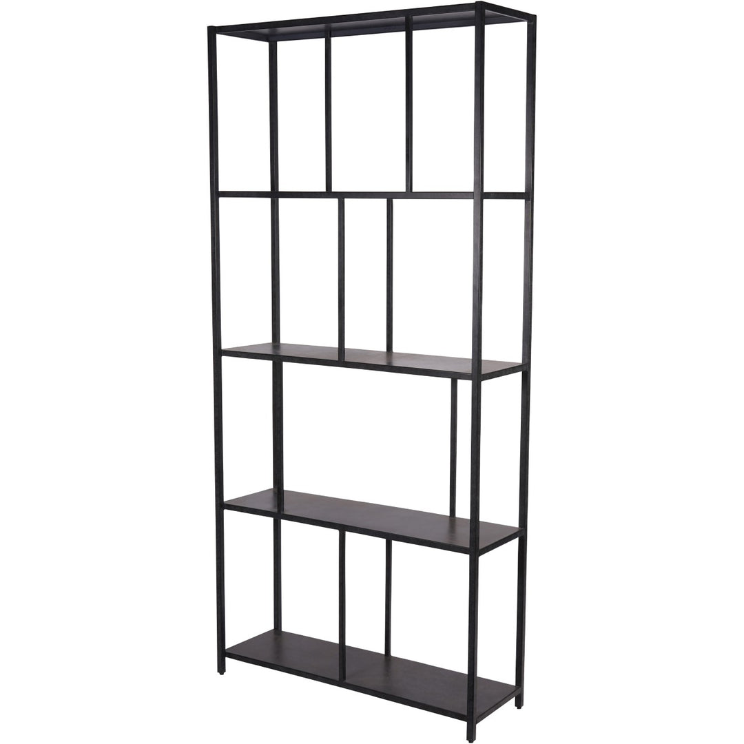 Libra Brooks Tall Metal Shelving Unit Mottled Black
