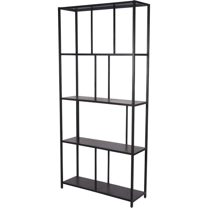 Libra Brooks Tall Metal Shelving Unit Mottled Black