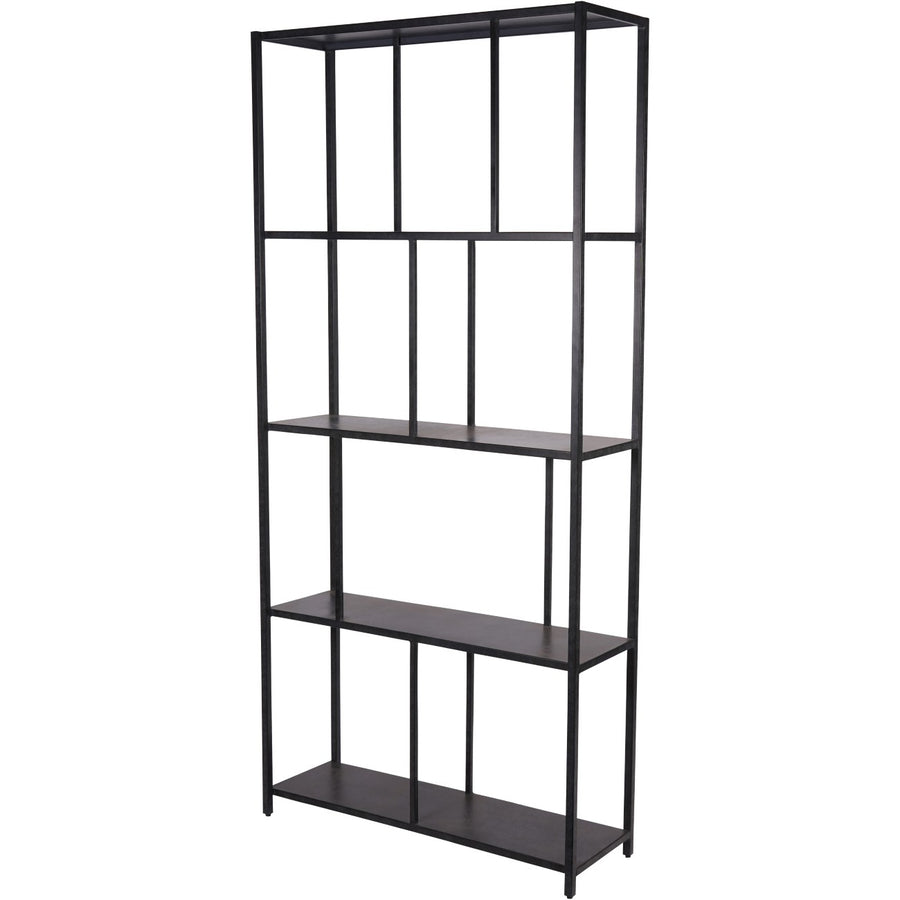 Libra Brooks Tall Metal Shelving Unit Mottled Black