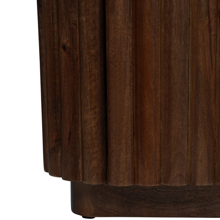 Close-up of a wooden product with a white background