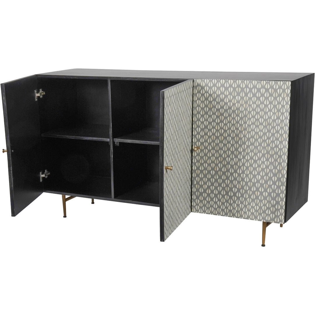 Libra Burgess Bone Inlay 3 Door Buffet Sideboard