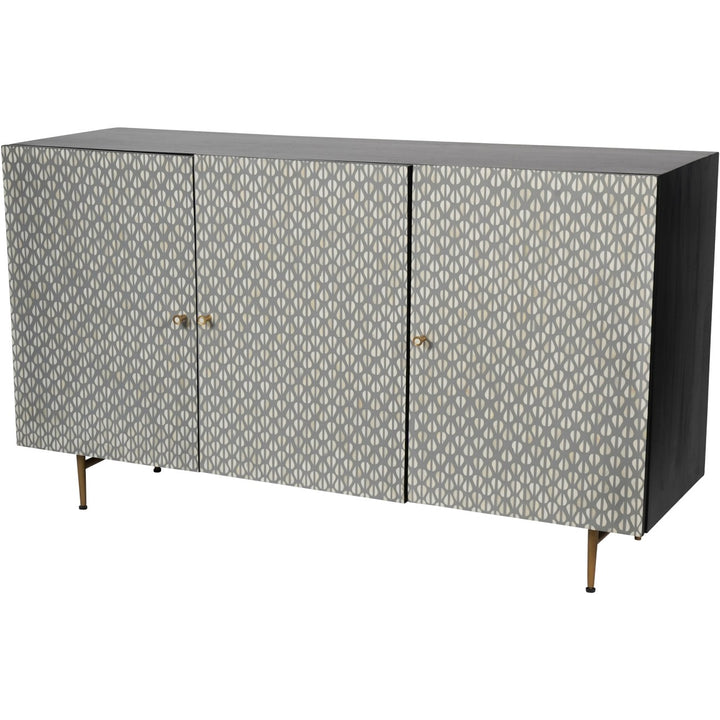 Libra Burgess Bone Inlay 3 Door Buffet Sideboard