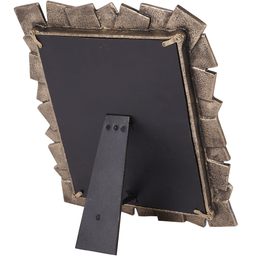 Decorative photo frame with a textured border on a white background