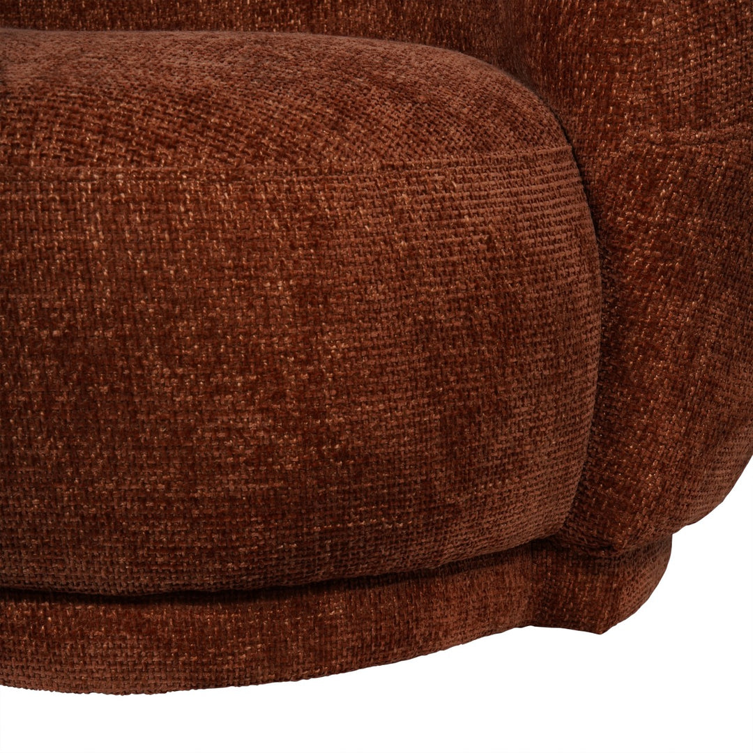 Close-up of a brown textured armchair on a white background