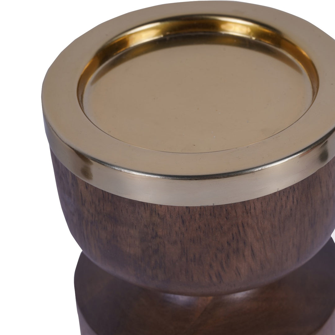 Libra Amalfi Wooden Pillar Holder 23cm