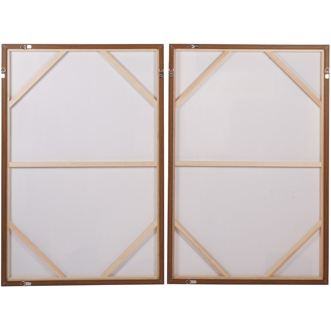 Libra Modern Abstract Wall Art Set of Two Framed Canvas Wall Art 160x120cm