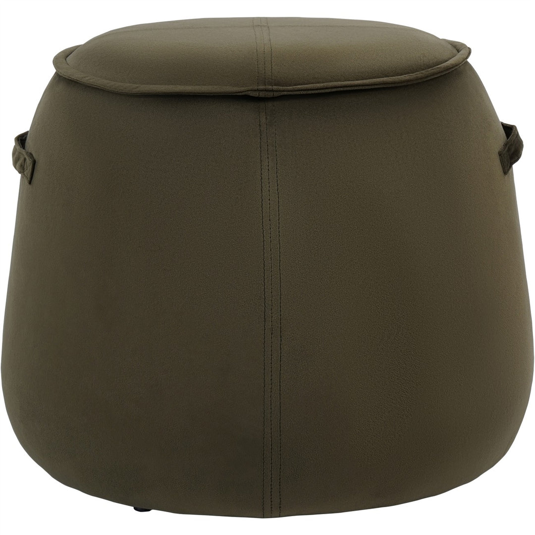 Libra Bingham Upholstered Stool Velvet Green