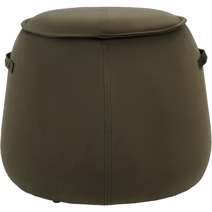 Libra Bingham Upholstered Stool Velvet Green