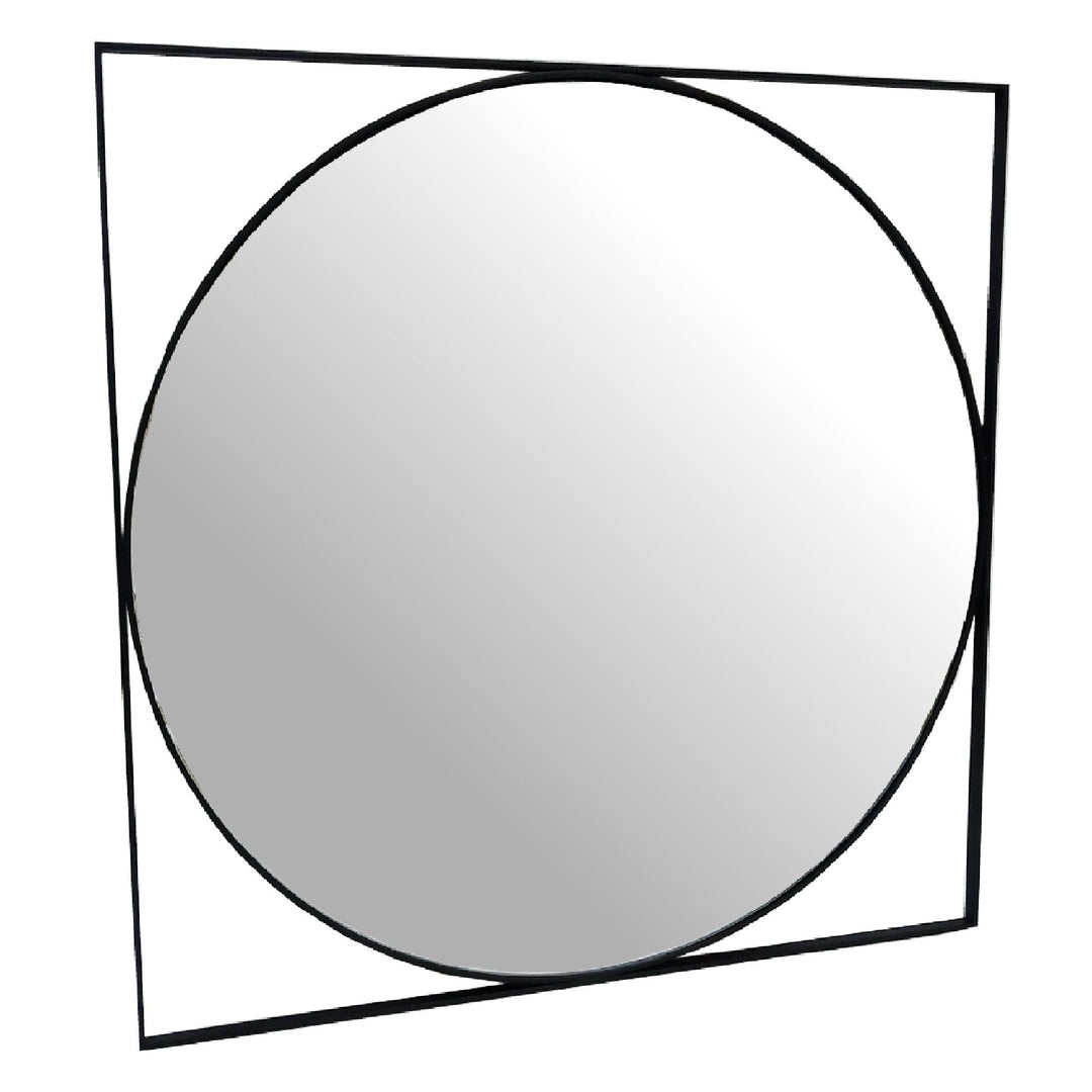 Libra Isaac Black Metal Mirror 77x1.5x77cm
