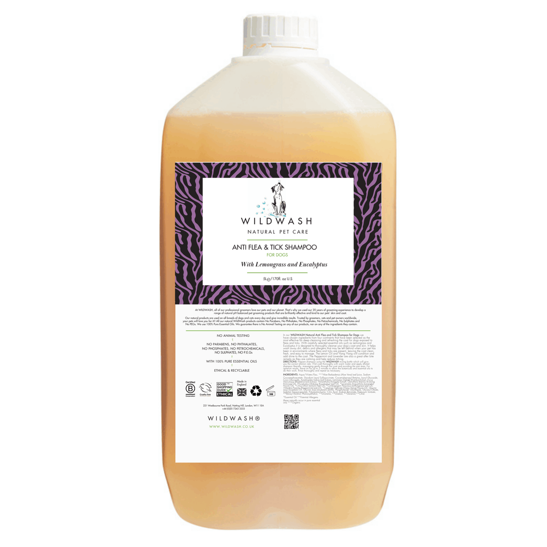 Anti Flea & Tick Shampoo for Dogs - 5 Litre