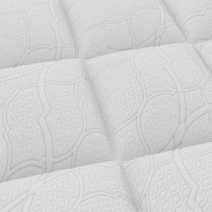 Close-up of a textured white Sealy Aristcrat mattress