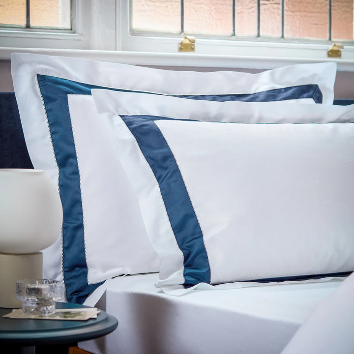 CHRISTY Balmoral Oxford Pillowcase Pair Navy Blue