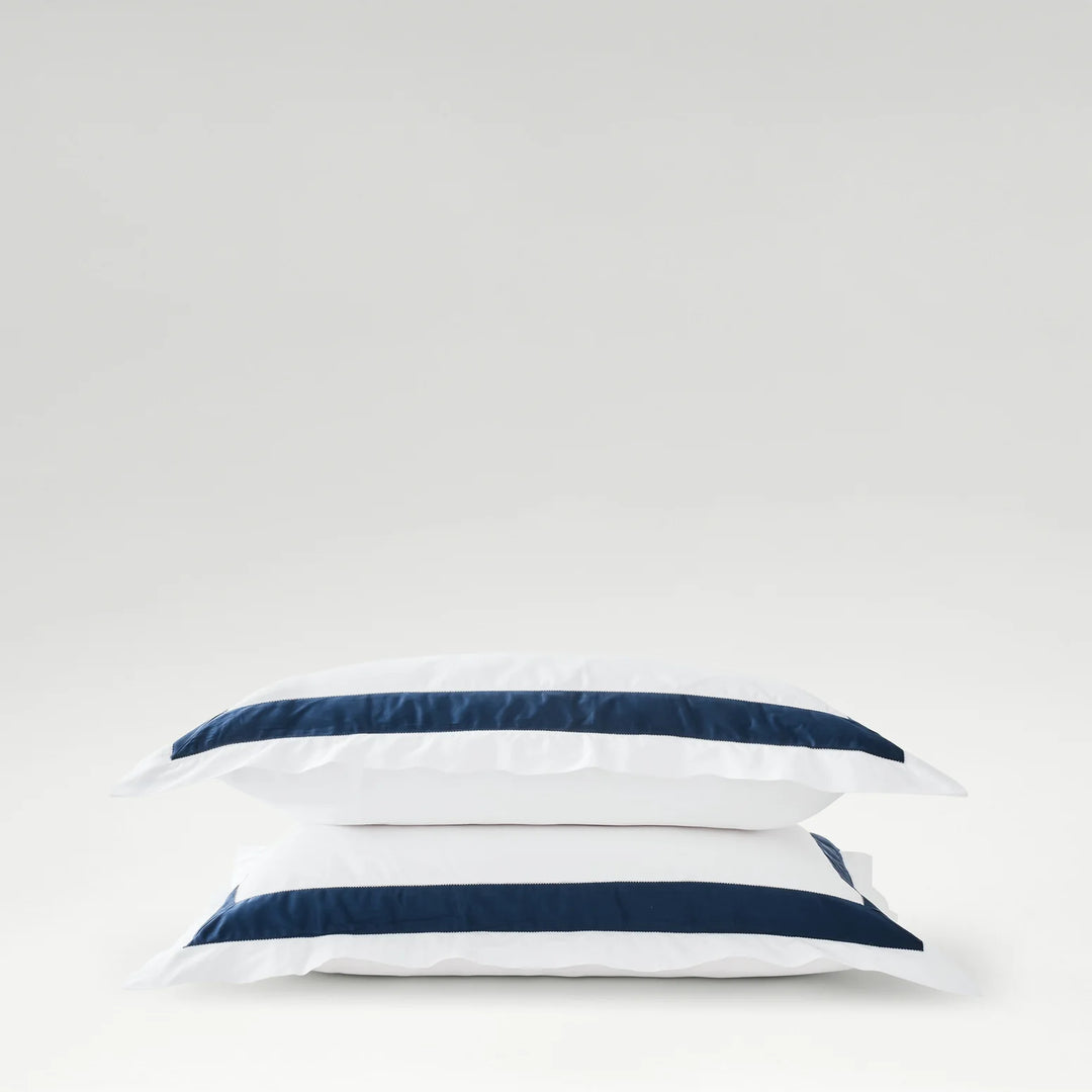 CHRISTY Balmoral Oxford Pillowcase Pair Navy Blue