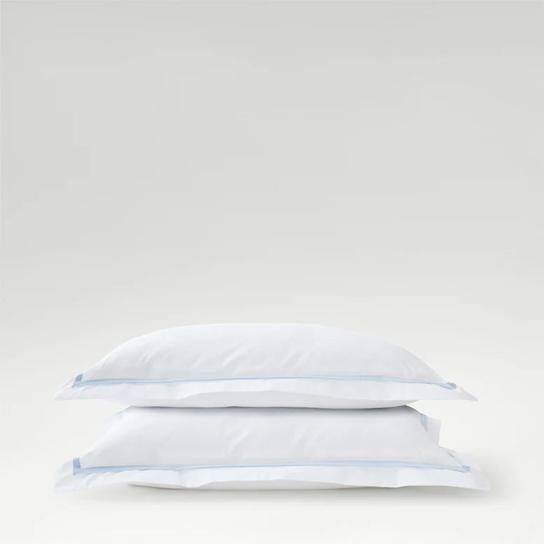 Beaumont Oxford Pillowcase Pair Pale Blue