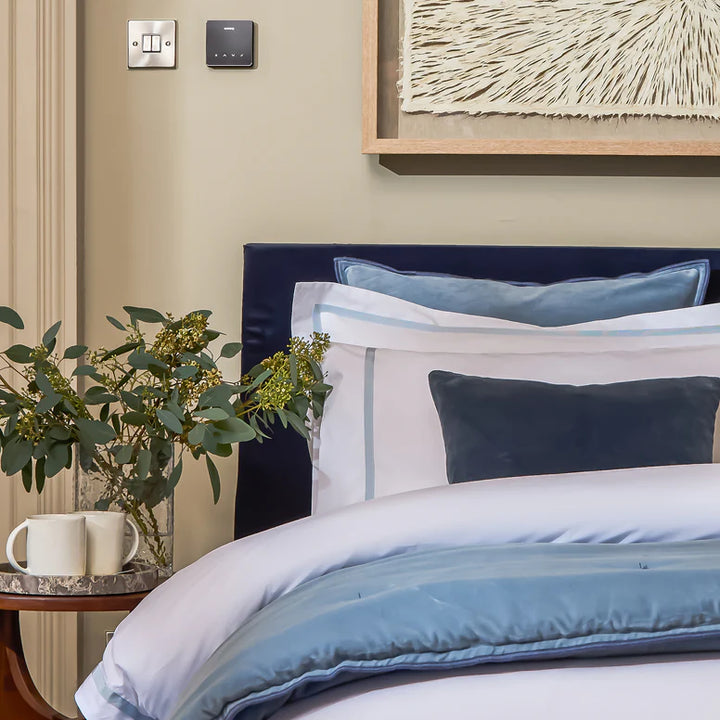 Beaumont Oxford Pillowcase Pair Pale Blue