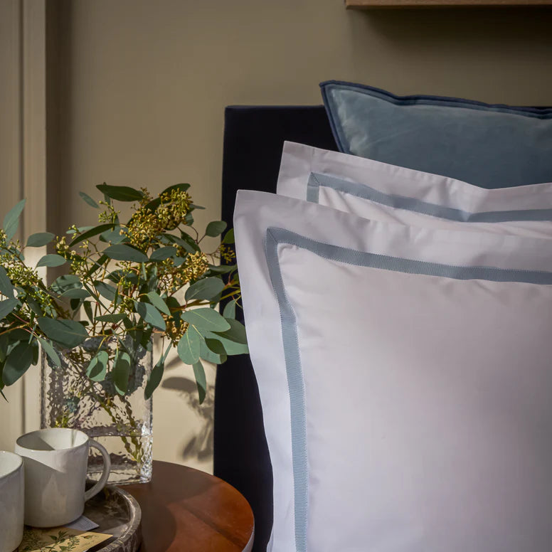 Beaumont Oxford Pillowcase Pair Pale Blue