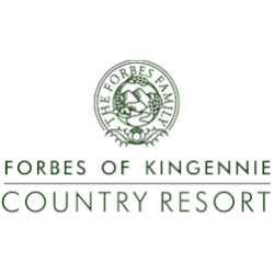 Logo of Forbes of Kingennie Country Resort on a white background
