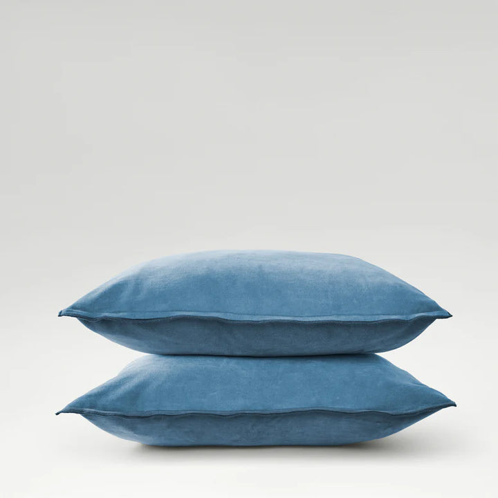 CHRISTY Harewood Sham Blue - Pack of Two