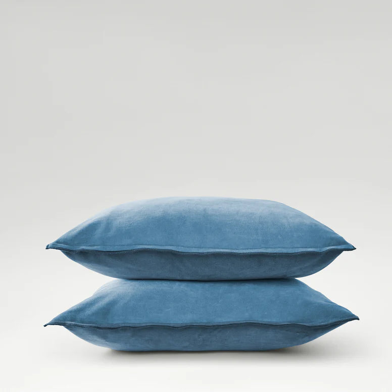 CHRISTY Harewood Sham Blue - Pack of Two
