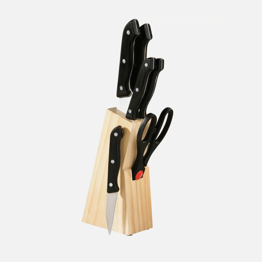 Gailarde Knife Block 6pc Standard Wood