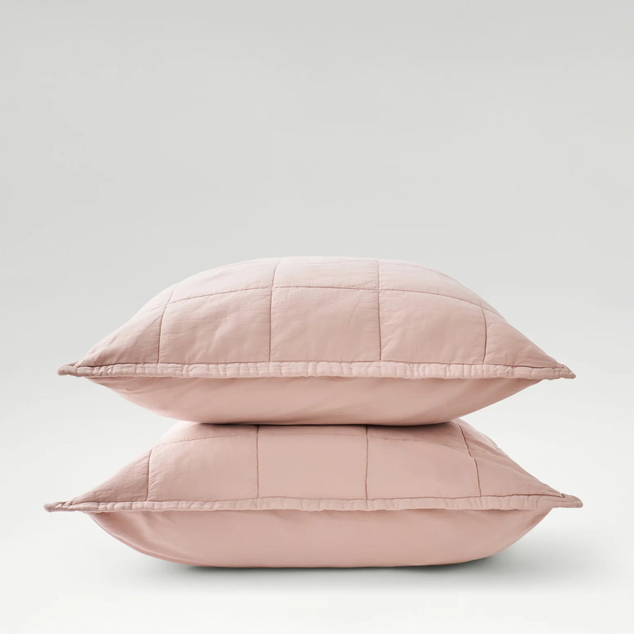 CHRISTY Laundered Cotton Sham - Pink