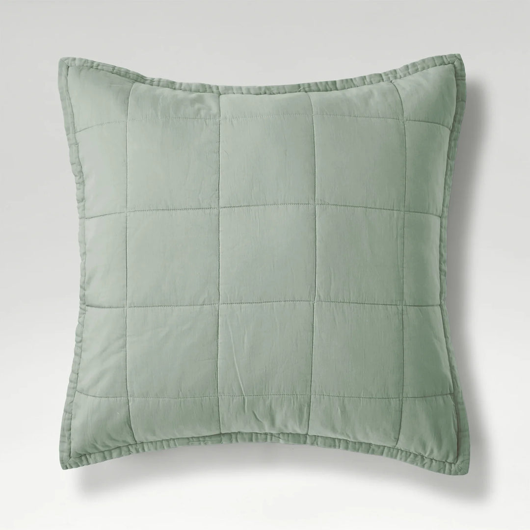 CHRISTY Laundered Cotton Sham - Sage