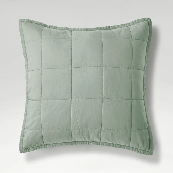 CHRISTY Laundered Cotton Sham - Sage
