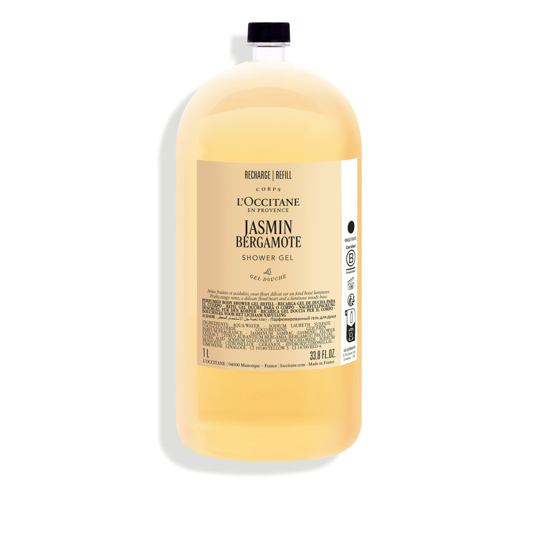 L'OCCITANE Jasmin Bergamot Shower Gel 1L - 4 Pack        
