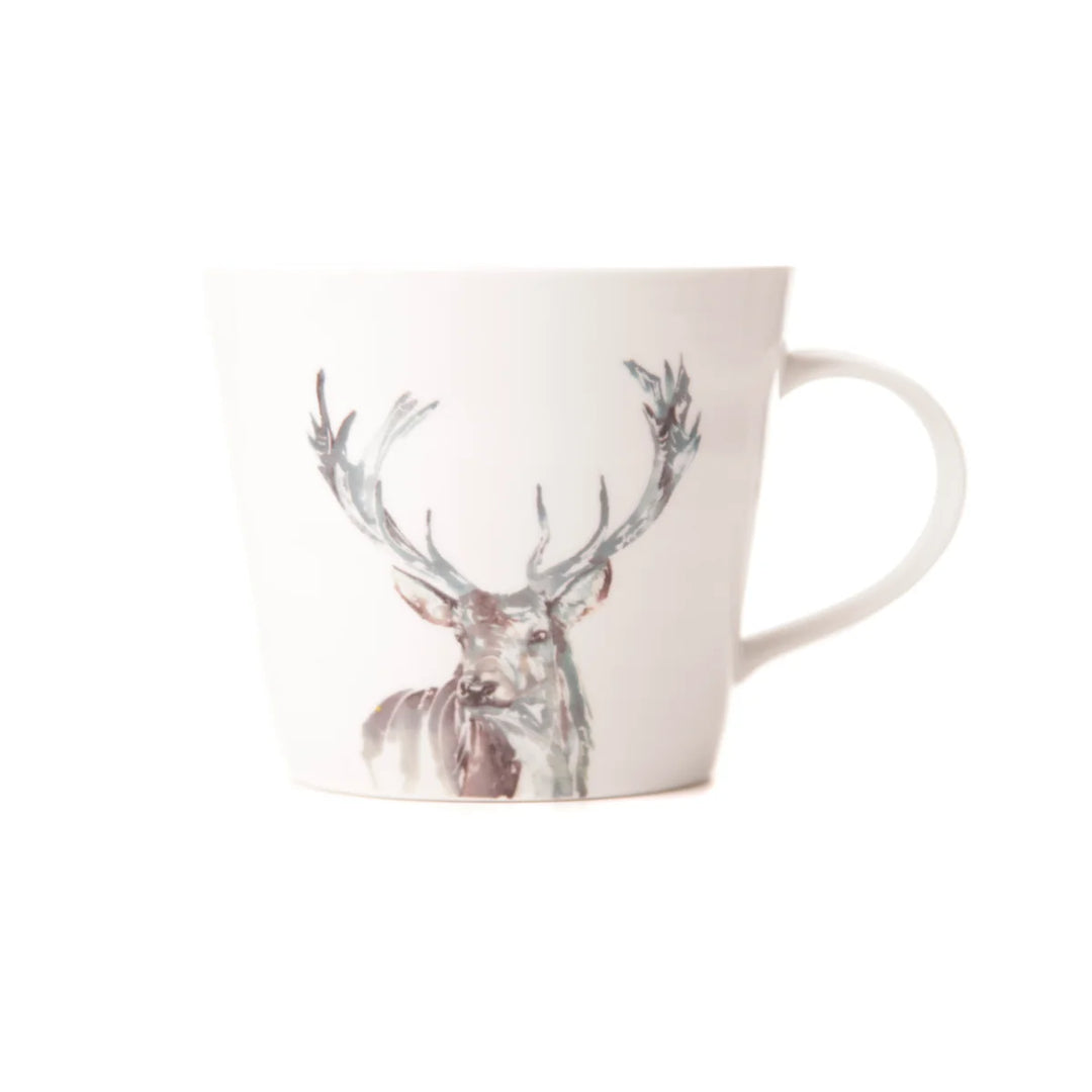 Meg Hawkins Stag Design New Bone China Mug with full colour box 6 Pack