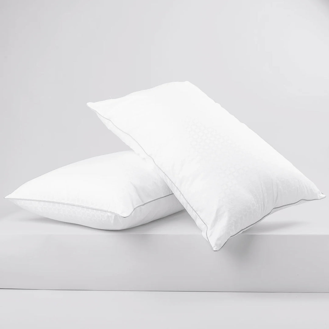 Tielle Luxury Jacquard Microfibre Pillow - 2 Pack
