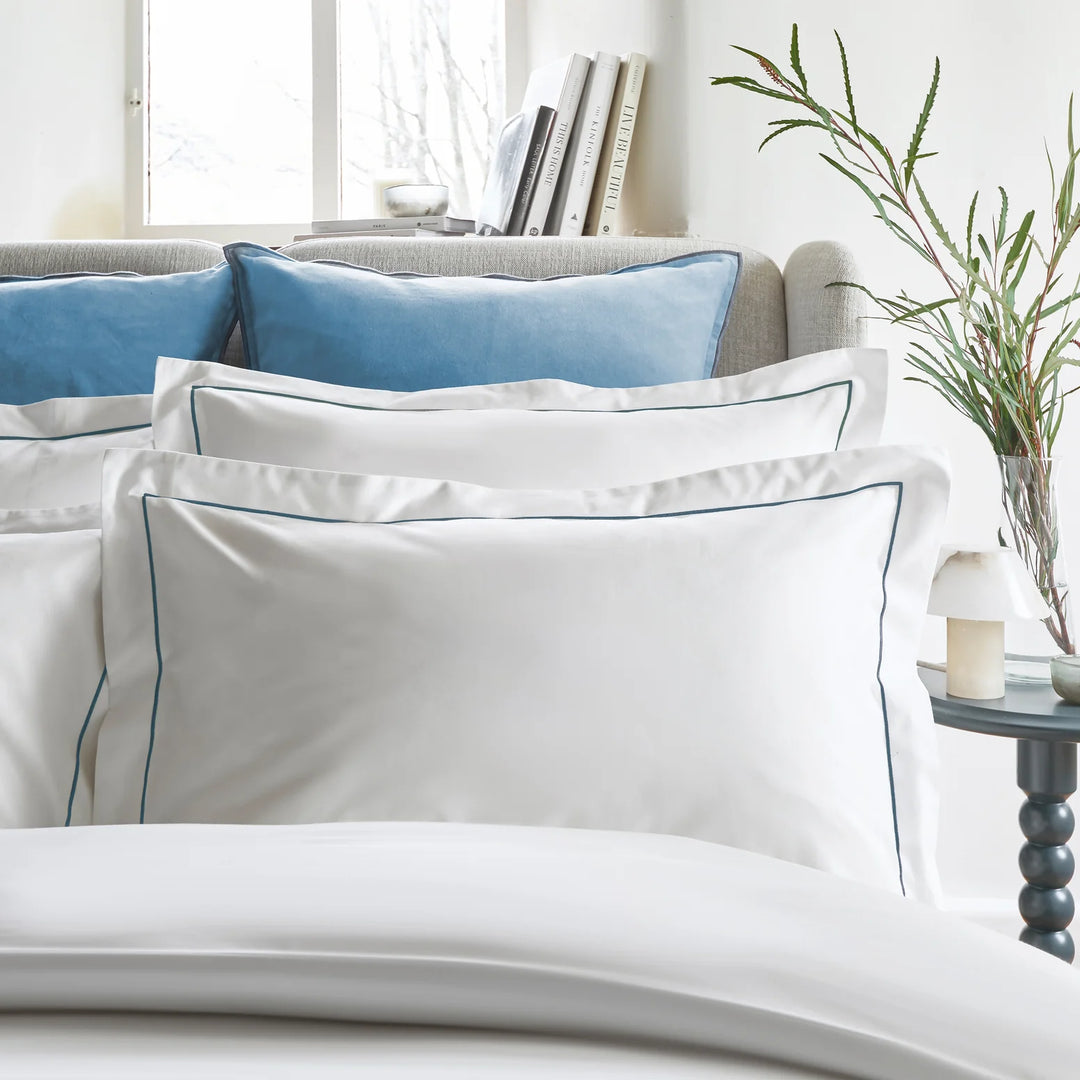 CHRISTY Premium Sateen Oxford Pillowcase Pair Blue