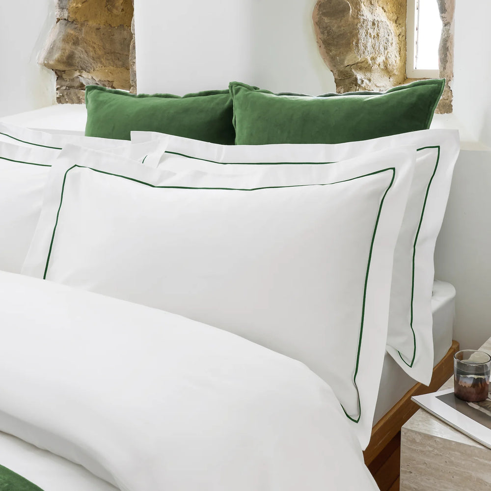 CHRISTY Premium Sateen Oxford Pillowcase Pair Green