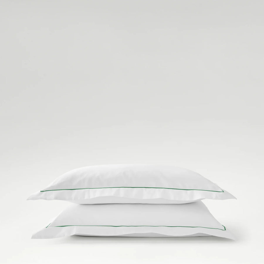 CHRISTY Premium Sateen Oxford Pillowcase Pair Green