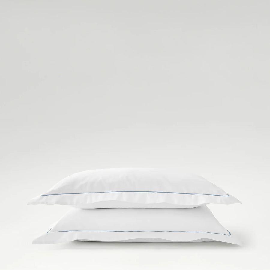 CHRISTY Premium Sateen Oxford Pillowcase Pair Blue