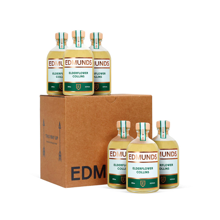 Edmunds Elderflower Collins Cocktail Box - 5 x 6-Packs (Total 30 Cocktails)